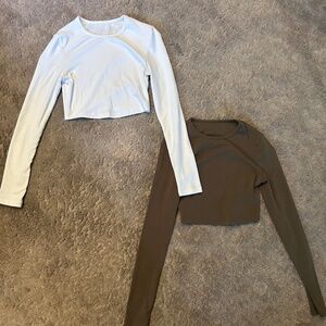 Shein Long Sleeve Cropped Shirts (2 shirts)